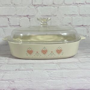 Vintage Corelle Corningware Forever Yours 2.5 Quart Casserole Dish